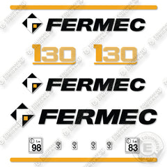 Fits Terex-Fermec 130 Decal Kit Mini Excavator