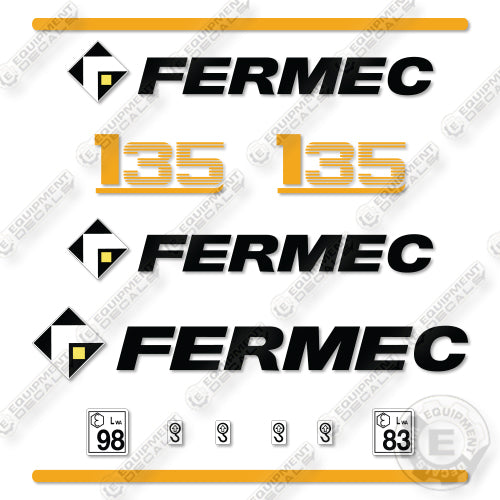 Fits Terex-Fermec 135 Decal Kit Mini Excavator