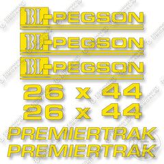 Terex Pegson 26X44 Decal Kit Jaw Crusher -Old Style - Aftermarket Kit