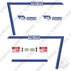Fits Tesmec TRS1175 Decal Kit Wheel Trencher