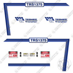 Fits Tesmec TRS1375 Decal Kit Wheel Trencher