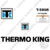 Image of Fits ThermoKing Whisper T580R Decal Kit Trailer Refrigeration Unit