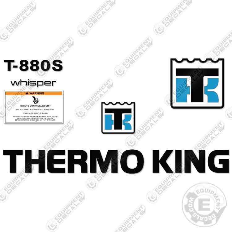 Fits ThermoKing T-880S Decal Kit Trailer Refrigeration Unit