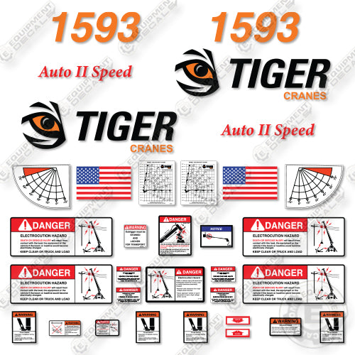 Fits Tiger 1593 Decal Kit Crane