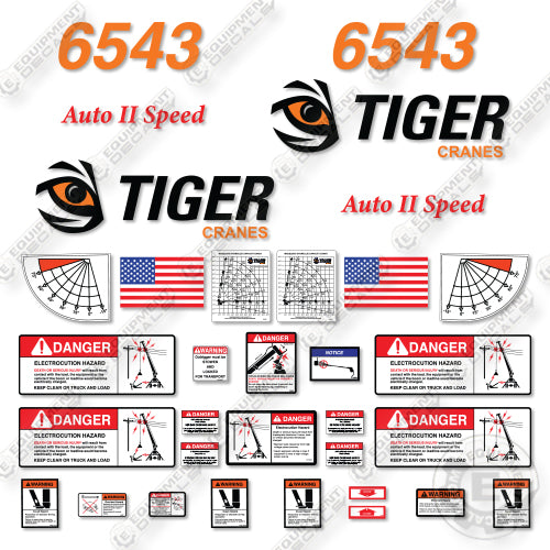 Fits Tiger 6543 Decal Kit Crane