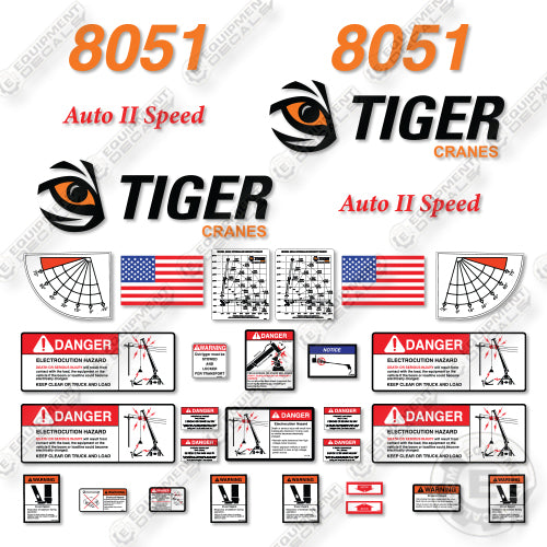 Fits Tiger 8051 Decal Kit Crane