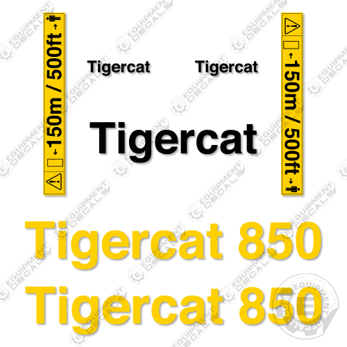 Fits TigerCat 850 Decal Kit Logging Processor