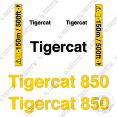 Fits TigerCat 850 Decal Kit Logging Processor