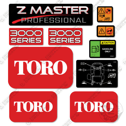 Fits Toro 3000 Series Decal Kit Mower
