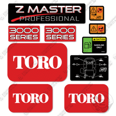 Fits Toro 3000 Series Decal Kit Mower