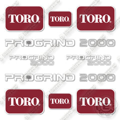 Toro Progrind 2000 Decal Kit Tub Grinder Aftermarket Kit