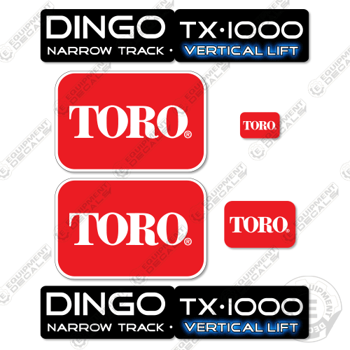 Fits Toro Dingo TX-1000 Decal Kit Mini Skid-Steer