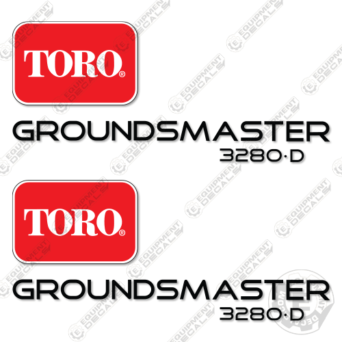 Fits Toro Groundmaster 3280D Decal Kit Mower