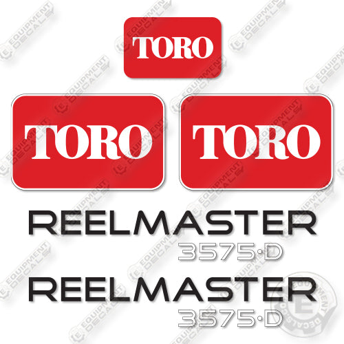 Fits Toro Reelmaster 3575D Decal Kit Mower