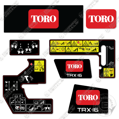 Fits Toro TRX-16 Decal Kit Walk-Behind Trencher