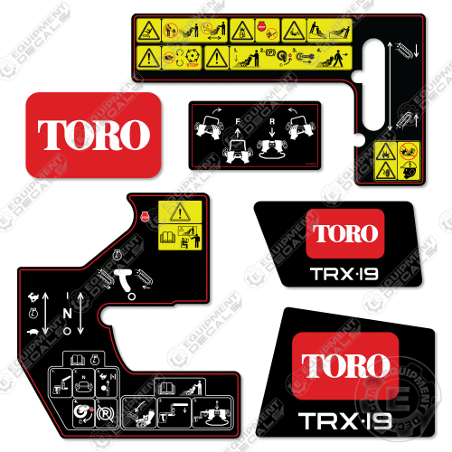 Fits Toro TRX-19 Decal Kit Walk-Behind Trencher