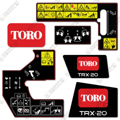 Fits Toro TRX-20 Decal Kit Walk-Behind Trencher