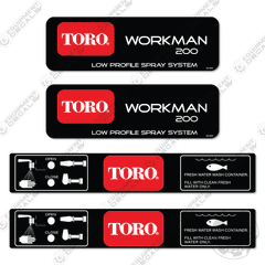 Fits Toro Workman 200 Decal Kit Spray System