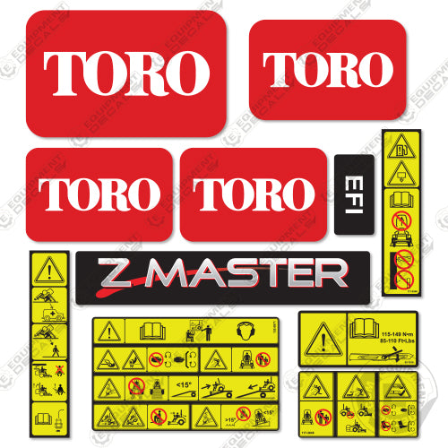 Fits Toro Z-Master Series Decal Kit Mower