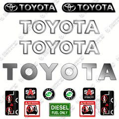 Fits Toyota 8FD40U Decal Kit Forklift