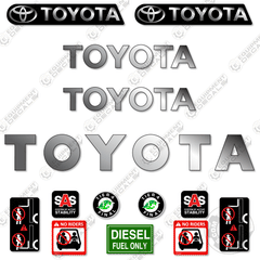 Fits Toyota 8FD80U Decal Kit Forklift