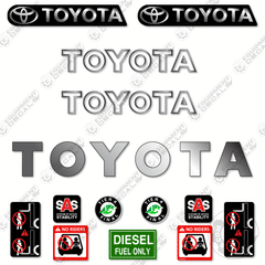 Fits Toyota 8FDU15 Decal Kit Forklift