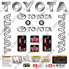 Fits Toyota 8FG80U Decal Kit Forklift