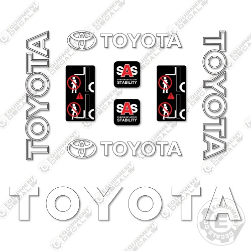 Fits Toyota 8FGCU25 Decal Kit Forklift