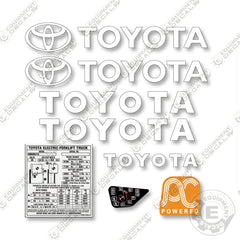Toyota 9BDRU15 Decal Kit Forklift -Aftermarket Kit