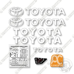 Toyota 9BRU18 Decal Kit Forklift -Aftermarket Kit