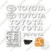 Image of Toyota 9BRU18 Decal Kit Forklift -Aftermarket Kit