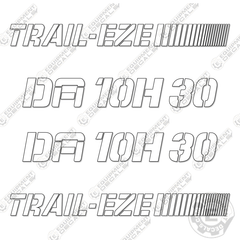 Fits Trail-Eze DA10H30 Decal kit Trailer