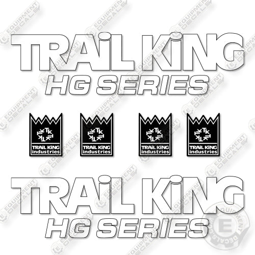 Fits Trail King HG Series Decal Kit Detachable Gooseneck- WHITE!
