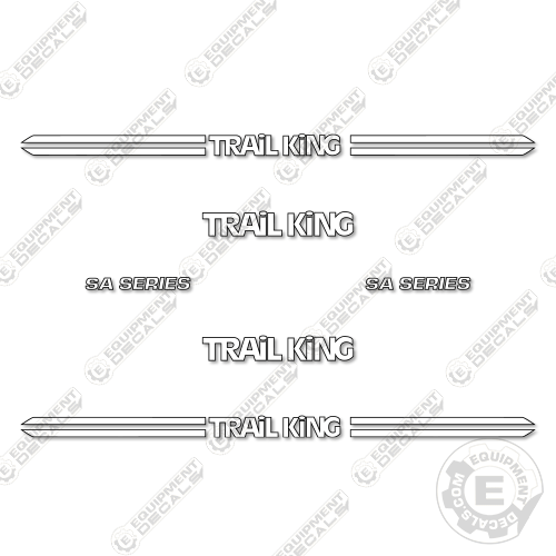 Fits Trail King TK110SA-533 Decal kit Trailer - WHITE VERSION