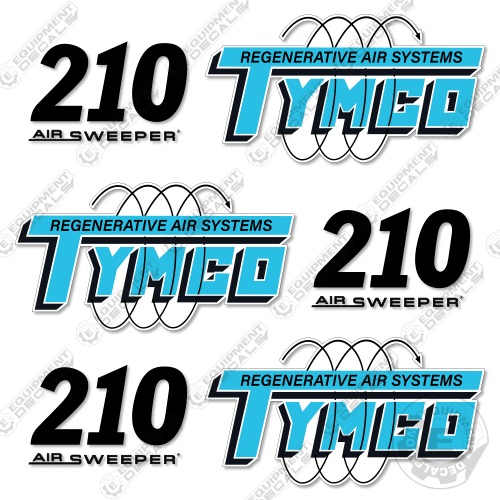 Fits Tymco 210 Decal Kit Street Sweeper - WHITE
