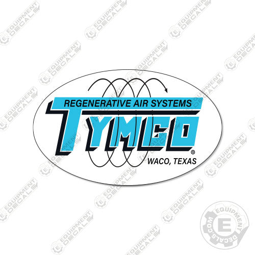 Fits Tymco 6" Logo Decal Vacuum Sweeper