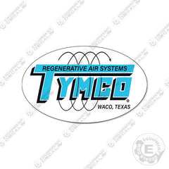 Fits Tymco 6" Logo Decal Vacuum Sweeper
