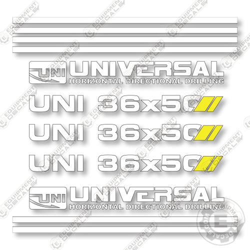 Universal UNI 36X50 Decal Kit Horizontal Directional Drill - Aftermarket Kit