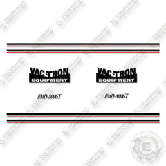 Vactron PMD800GT Decal Kit Trailer-Mounted Vacuum Excavator- Aftermarket Kit