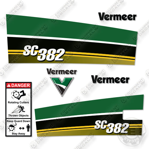 Vermeer SC382 Decal Kit Stump Cutter - Aftermarket Kit