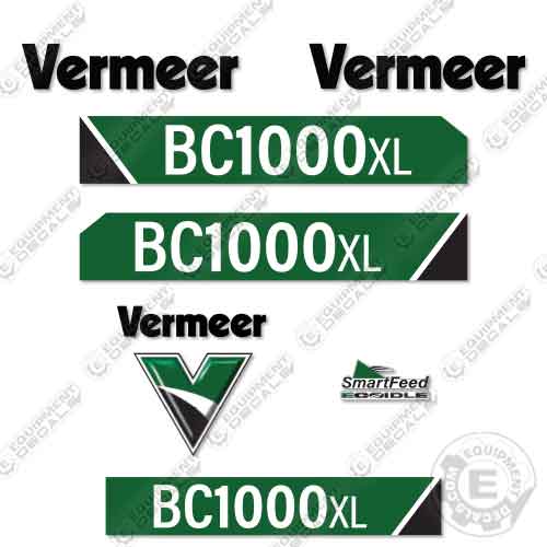 Fits Vermeer BC 1000 XL New Style Decal Kit