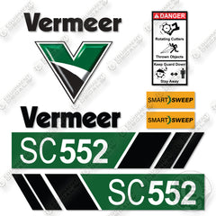 Fits Vermeer SC552 New Style Decal Kit Stump Cutter