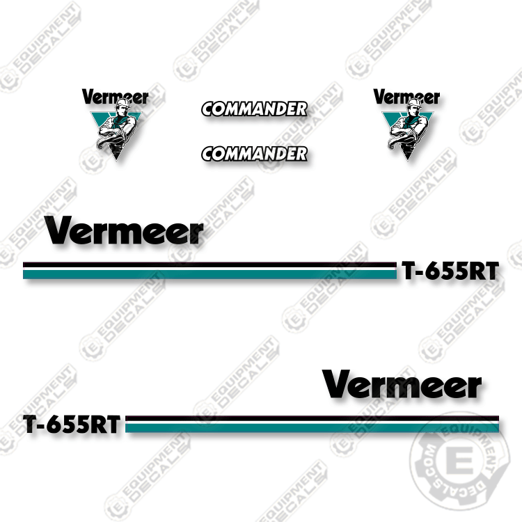 Fits Vermeer T-655RT Track Trencher Decal Kit
