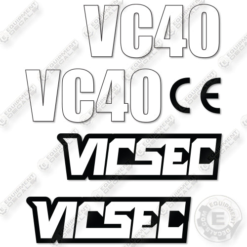 Fits Vicsec VC40 Decal Kit Excavator