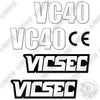 Image of Fits Vicsec VC40 Decal Kit Excavator