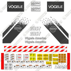 Fits Vogele 2116T Decal Kit Asphalt Paver