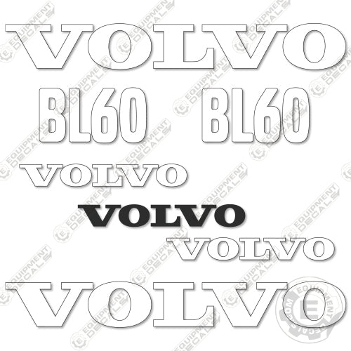 Volvo BL60 Decal Kit Backhoe Loader - Aftermarket Kit