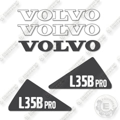 Volvo L35B PRO Decal Kit Compact Wheel Loader - Aftermarket Kit