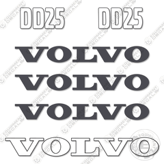 Fits Volvo DD25 Decal Kit Soil Compactor Roller