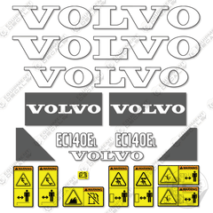 Fits Volvo EC140EL Decal Kit Excavator